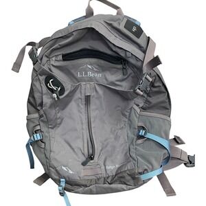 LL Bean Ridge Runner Hiking Backpack Grey Blue Hydration Compatible Lightweight